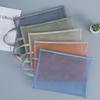 Bolsa de arquivo para prova em nylon transparente de camada dupla A4 estilo Morandi com zíper e rede A5 para material de escritório de exame de estudantes