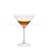 Copa de cóctel alta de cristal de plomo hecha a mano con tallo delgado, forma triangular, Copa Martini de comercio exterior
