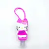 Funda de PVC de dibujos animados para botella de gel antibacterial, superventas transfronteriza, funda protectora de resina hecha a medida para botella trapezoidal de 30 ml, botella de perfume con cordón