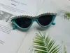 Óculos triangulares moda retrô óculos de sol exagerados com strass estilo gatinho óculos de sol com strass estilo gatinho transfronteiriços moda europeia e americana