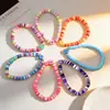Pulsera de Arcilla Suave Sencilla con Hilo Elástico y Diseño Floral Multicapa, Joyería de Pulsera Unisex Fabricante