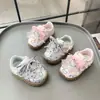 Zapatos Deportivos para Niños Pequeños Estampado de Dibujos Animados Zapatos para Caminar para Niñas Transpirables Ligeros Velcro Cordones Estilo Princesa Zapatos de Bebé