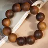 Pulsera de Madera de Aloes de Vietnam Huang Qinan, Rosario Wenwan, Pulsera de Cuentas Budistas Unisex, Seda Suave, Material Viejo, Adorno de 108 Cuentas de Rosario