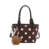 Bolso de mano casual con lunares elegante, bolso de hombro, diseño de nicho, nueva colección 2026, bolso cruzado de moda para el trabajo
