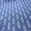 Nuevo tejido jacquard de mezclilla lavada de temporada tela cómoda suave no elástico jacquard de sarga blanco y negro moda
