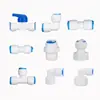 Conector Purificador de Água 1/4 Polegada 3/8 Polegada Cotovelo T Válvula Esfera Interruptor Tubo PE Cotovelo Reto Conector de Rosca Externa Interna 4 a 2
