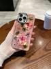 Pintura al óleo de flor de luz azul de primavera Adecuado para funda de teléfono iPhone14promax Apple 15pm Todo incluido 16 Mujeres 13 Coreano