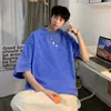 Camiseta de algodón pesado estilo retro americano 220g para hombre marca Spring Tide lavado viejo manga corta oversize prenda básica