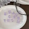 Contas Perfuradas Coloridas Transparentes com Letras Inglesas, Mercadoria de Fã, Corrente para Celular, Pingente para Bolsa, Peças de Acessório Acrílico para DIY