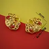 Guofeng Antigo Esmalte Francês Cor de Ouro Areia Dourada Liga de Ouro Gotejamento de Óleo Joias Acessórios Chaveiro DIY Decoração Pendente Abertura Pingente da Paz