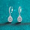 Pendientes de Plata de Ley S925 Xindeyi para Mujer, Clips para Orejas de Moissanita con Forma de Gota de Agua, Venta al por Mayor Directa del Fabricante