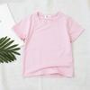 Comercio Exterior Camisetas de Algodón Básicas de Color Sólido de Manga Corta para Niños y Niñas, Versátiles, Color Caramelo, Verano Nuevo, para Bebés, T2026