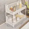 Caja de Almacenamiento de Cosméticos para Encimera de Lavabo de Baño, Estante de Múltiples Capas de Gran Capacidad para Escritorio, Lavabo de Baño Doméstico