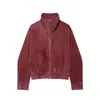 Colección de otoño para mujer transfronteriza: Estilo europeo y americano, moderna chaqueta bomber de cuero con cuello alto 6318252