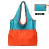 Bolsa Tote Grande de Lona con Múltiples Bolsillos y Cremallera Portátil Ligera Plegable Ecológica Bolsa de Compras Versátil para el Trayecto Bolso de Mano
