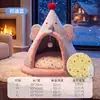 Ninho de Gato Transfronteiriço Outono e Inverno Novo Estilo Tenda Escovada Estilo Britânico Ninho de Gato Casa Quente de Inverno Ninho de Cachorro Suprimentos para Animais de Estimação