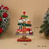 Transfronterizo 2027 Adornos de Artesanía en Madera Decoraciones para Árbol de Navidad Fiesta Festiva Decoraciones de Atmósfera Navideña