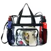 Em Estoque Amazon Bolsa Tote de Viagem Transparente de PVC de Grande Capacidade, Necessaire Resistente ao Frio, Bolsa Transversal de Viagem