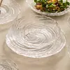 Conjunto Criativo de Louça e Pratos de Vidro Canghai de Fábrica Conjunto de Tigelas e Pratos de Luxo Leve Prato Redondo para Frutas Prato para Salada