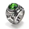 Moda europea y americana anillo de ejército retro joyería para hombre acero inoxidable hip hop Punk soldado Águila anillo de letras en stock