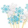 Adornos de Copo de Nieve para Fiesta de Navidad Decoraciones de Cumpleaños y Festividades Insertos para Decoración de Postres Suministros para Decoración de Pasteles
