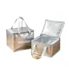 Bolsa térmica personalizada para bolo com logotipo, tecido não tecido, folha de alumínio espessada, bolsa tridimensional para bolo, bolsa de gelo octogonal, bolsa de armazenamento a frio feita sob medida