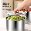 Pote tempero para hot pot em aço inoxidável com tampa, selado e à prova de umidade, garrafa de tempero comercial de grande capacidade, simples e prático, direto do fabricante