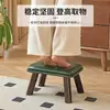 Taburete pequeño para uso doméstico, un taburete sofá tapizado de lujo ligero para la sala de estar, un taburete bajo resistente y duradero, un taburete para cambiarse los zapatos, un banco pequeño, cómodo para sentarse durante mucho tiempo
