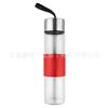 DB033 vidrio borosilicato acero inoxidable tapa de taza PVC anillo de taza 400ml en stock logo impreso nuevo producto transfronterizo