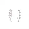 Pendientes de Zirconia Osa Mayor Transfronterizos, Pendientes de Diamante de Lujo Ligero y de Alta Gama, Pendientes de Oruga, Fila de Diamantes, Pendientes Exquisitos