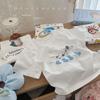 Tamanho Rolo 25 Verão Infantil Algodão Fino Desenho Animado Manga Curta Camiseta Meninos e Meninas Bebê Gola Redonda Top Algodão Fofo