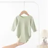 Enterizo De Rong para Bebé de Manga Larga Otoño e Invierno Unisex Capa Base para Bebé Ropa Interior Térmica Ropa de una Pieza Triangular para Recién Nacido