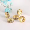 Acessórios para joias DIY: anéis de strass, espaçadores de strass, arruelas, anéis cravejados de strass, contas separadoras para pulseiras, rodas para miçangas, planos e retos