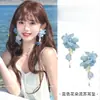Brincos de Flor Grande Tecidos Estilo Yi Mengling para Mulheres, Brincos Exagerados Estilo Férias na Praia Sem Lóbulo Perfurado, Girassol