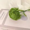 Clavel Verde Flor Artificial Decoración de Sala de Estar Adornos de Flores Artificiales Bolas de Pelo Verdes de Alta Calidad Arreglo Floral Ramo Muebles para el Hogar