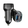 Cargador de Coche Pd 48W Doble Puerto Cargador de Coche Cargador de Teléfono Móvil para Coche Cargador de Coche Pd+Qc.0 Carga Rápida Luz Ambiental LED Cargador de Coche