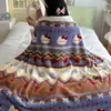 Nueva manta de lana de cordero estilo japonés de dibujos animados para otoño e invierno, manta de leche fleece, manta para sofá, manta para siesta en la oficina