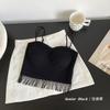 Camisole Estilo Pure Wish Tomara-que-caia Top Interno Slim-fit Top para Usar por Cima Confortável Respirável Faixa para o Peito Sutiã com Bojo Fixo Sem Costura