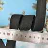 Elástico de Crochê para Fabricante 0,6cm de Largura Elástico Plano para Calças, Elástico com Borda de Gancho Preto e Branco
