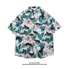 Camisas Florais de Manga Curta para Homens e Mulheres, Férias na Praia Havaiana, 60 Cores, Camisas de Manga Meia-Manga com Caimento, Atacado de Fábrica Transfronteiriço