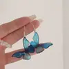 Zhuang Sheng Xiao Meng~ Brincos de Gancho Azuis Super Feéricos e Lindos, Brincos Cool e Elegantes Estilo Coreano, Brincos de Luxo Leve e de Alta Qualidade