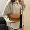 Bolso Pequeño Negro Cruzado Casual Estilo Coreano para Mujer 2025 Nuevo de Moda Estilo Coreano Simple de un Solo Hombro Estilo Retro de Hong Kong Bolso Cuadrado Pequeño para Mujer