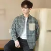 Nueva Camisa de Cuadros de Manga Larga para Hombre Otoño Estilo Coreano Holgado Camisa Unisex de Moda Marca de Moda Top Casual para Jóvenes
