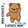 Parche Bordado de Oso Lindo Autoadhesivo Sin Coser Decoración de Dibujos Animados para Ropa y Bolsos Parche para Reparar Agujeros