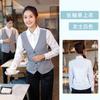 Ropa de Trabajo para Camarero de Restaurante Occidental Hotel Ktv Bar Camisa de Moda de Dos Piezas Falsas de Manga Larga Nueva de Otoño para Hombre