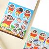 Livro de Adesivos Pixelados Desenho Animado Shin-Chan Fofo Coreano Manual DIY Material Adesivo Decorativo