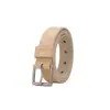 Cinturón Nuevo Estilo para Mujer con Hebilla de Pin, Piel de Vaca de Alta Calidad, Cinturón de Tela de Mezclilla Moderno y Versátil para Mujer, Transfronterizo