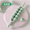 Bastão de Massagem de Dez Rodas de Linha Dupla Bastão de Massagem Dente de Lobo Yoga Massagem Sensorial Relaxamento Muscular da Panturrilha Rolo Eixo Massageador