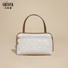 Nova Moda 2025 Design de Nicho Bolsa de Mão Portátil Estampa Floral Antiga Moda Feminina Versátil Armazenamento Bolsa de Viagem