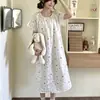 Pijama dulce y lindo con estampado colorido para niñas, estilo coreano de verano, estilo ins, holgado, de manga corta, adecuado para usar afuera
